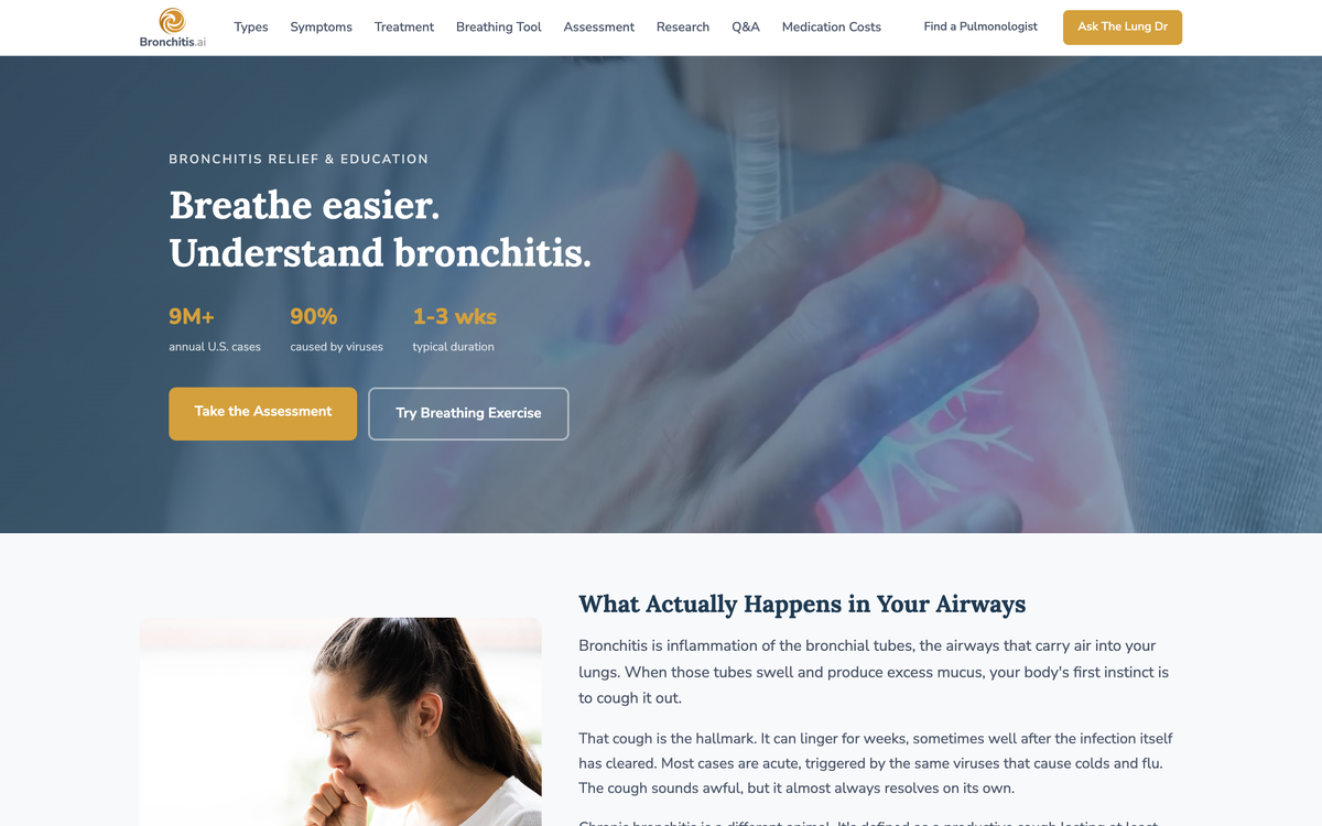 bronchitis.ai — bronchitis symptoms, treatment and recovery guidance