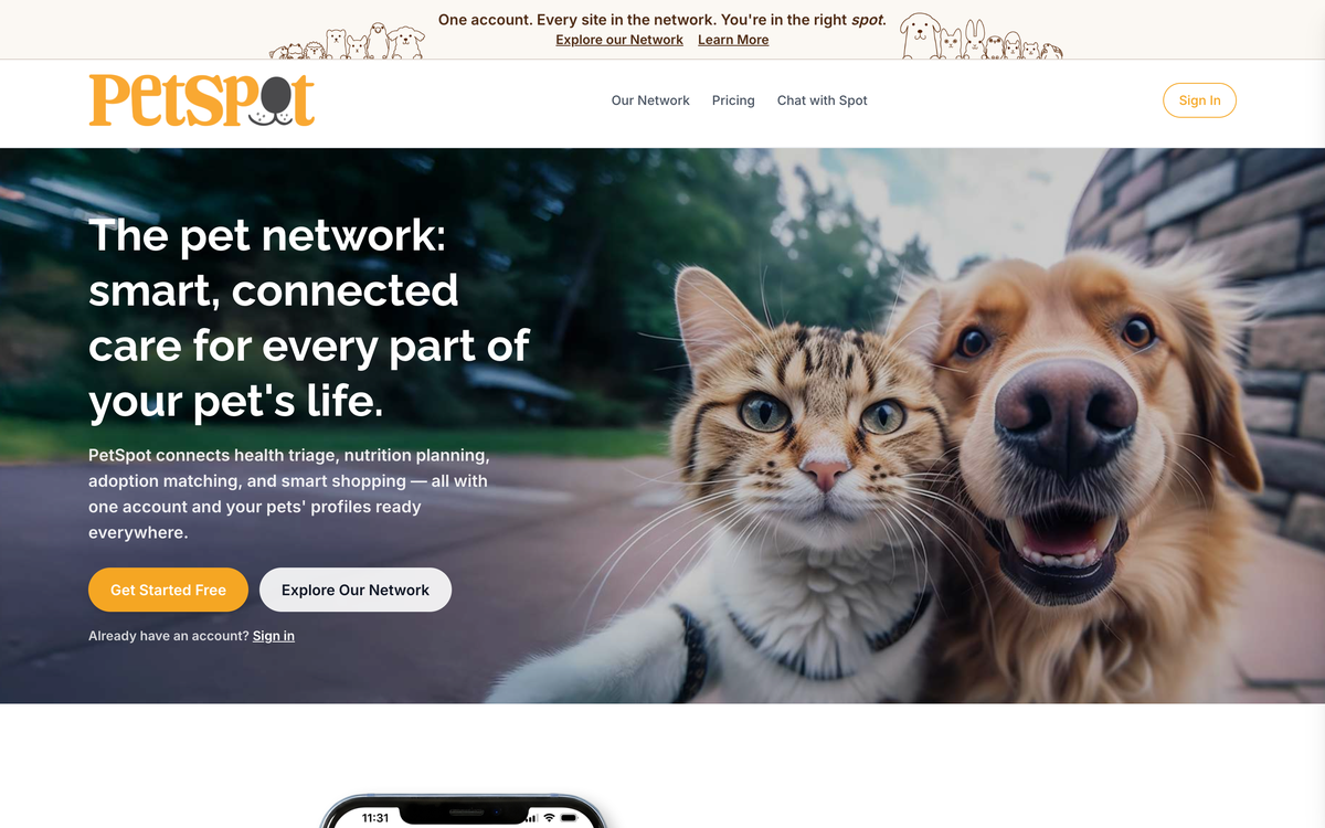 petspot.ai — Spot, the assistant that knows your pet, across the pet care network