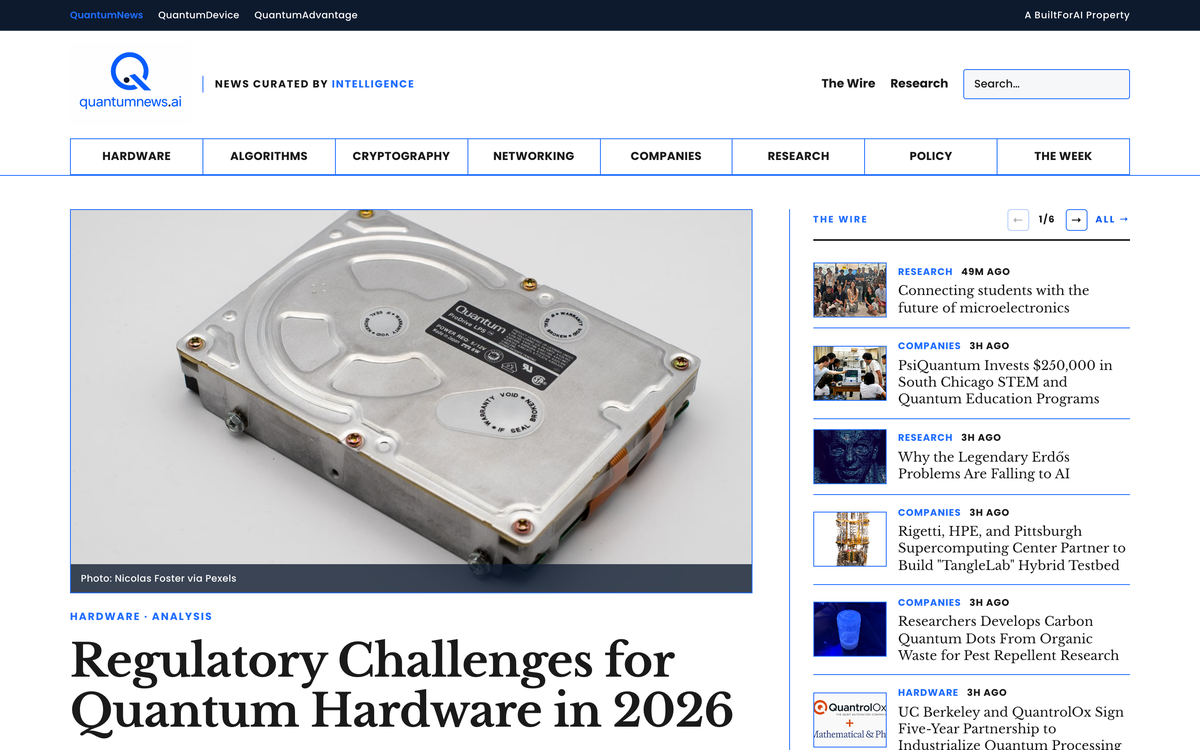 quantumnews.ai — quantum computing news and analysis feed
