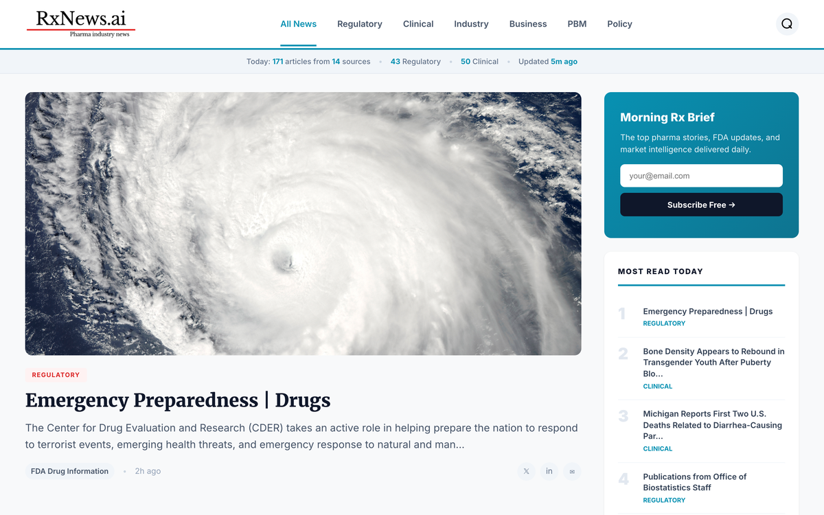 rxnews.ai — pharmaceutical industry news feed